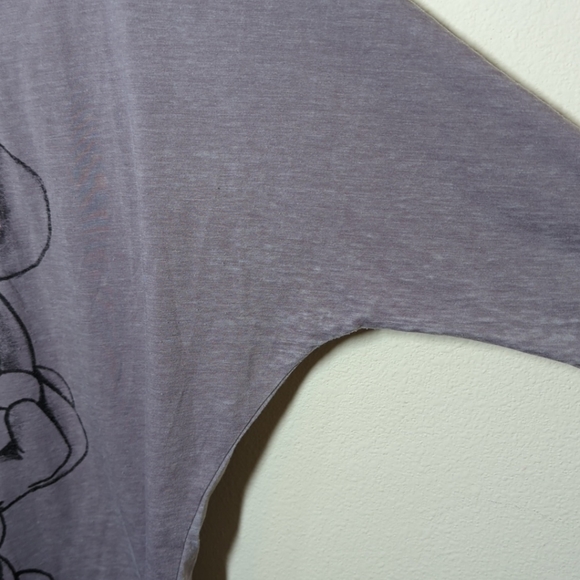 Disneyland Resort Minnie Mouse Grey Quarter Sleeve Cropped T-shirt Size M - Picture 6 of 7